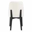 Scranton & Co Linen Fabric Dining Chair 2-Pack with Black Finish Wood Frame