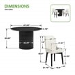 Scranton & Co 5-Piece Round Pedestal Dining Set in Black Finish with 4 Chairs