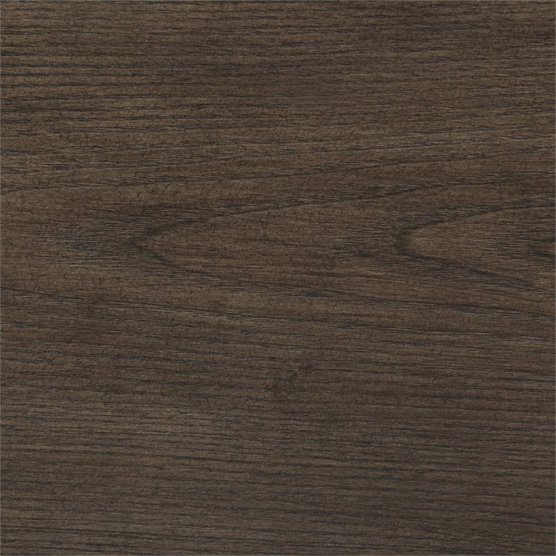 Scranton & Co Storage Bench in Dark Walnut Finish with Beige Seat Cushion