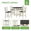 Scranton & Co 5-Piece Counter Height Dining Set in Distressed White Wash Wood