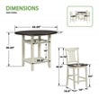 Scranton & Co 5-Piece Counter Height Dining Set in Distressed White Wash Wood