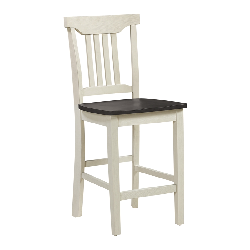 Scranton & Co 5-Piece Counter Height Dining Set in Distressed White Wash Wood