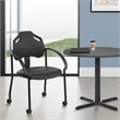 Scranton & Co Black Urethane Guest Arm Chair with Casters and ESD Rating