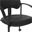 Scranton & Co Black Urethane Guest Arm Chair with Casters and ESD Rating