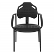 Scranton & Co Black Urethane Guest Arm Chair with ESD and GREENGUARD