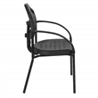 Scranton & Co Black Urethane Guest Arm Chair with ESD and GREENGUARD