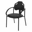 Scranton & Co Black Urethane Guest Arm Chair with ESD and GREENGUARD