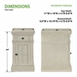 Scranton & Co White Wood Side Table with Drawer Glass Door and Charging