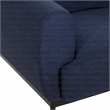 Scranton & Co Navy Fabric Armchair with Black Metal Legs Commercial Grade