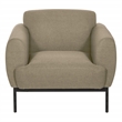 Scranton & Co Taupe Fabric Armchair with Black Metal Legs Commercial Grade