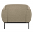 Scranton & Co Taupe Fabric Armchair with Black Metal Legs Commercial Grade
