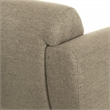 Scranton & Co Taupe Fabric Armchair with Black Metal Legs Commercial Grade