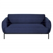 Scranton & Co Navy Fabric Sofa with Black Metal Legs Commercial Grade