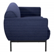Scranton & Co Navy Fabric Sofa with Black Metal Legs Commercial Grade