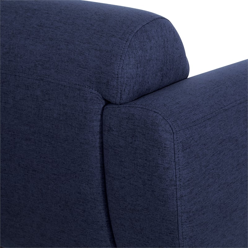 Scranton & Co Navy Fabric Sofa with Black Metal Legs Commercial Grade