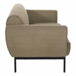 Scranton & Co Taupe Fabric Sofa with Black Metal Legs Commercial Grade