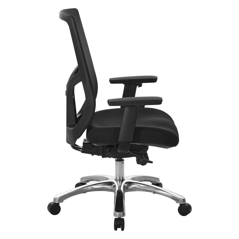 Scranton & Co Mesh High-Back Office Chair in Black Coal FreeFlex Fabric