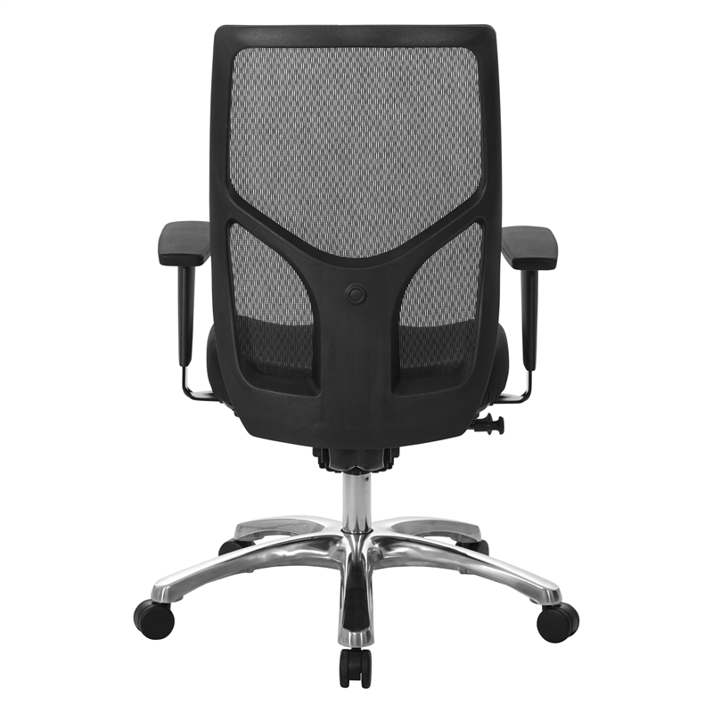 Scranton & Co Mesh High-Back Office Chair in Black Coal FreeFlex Fabric