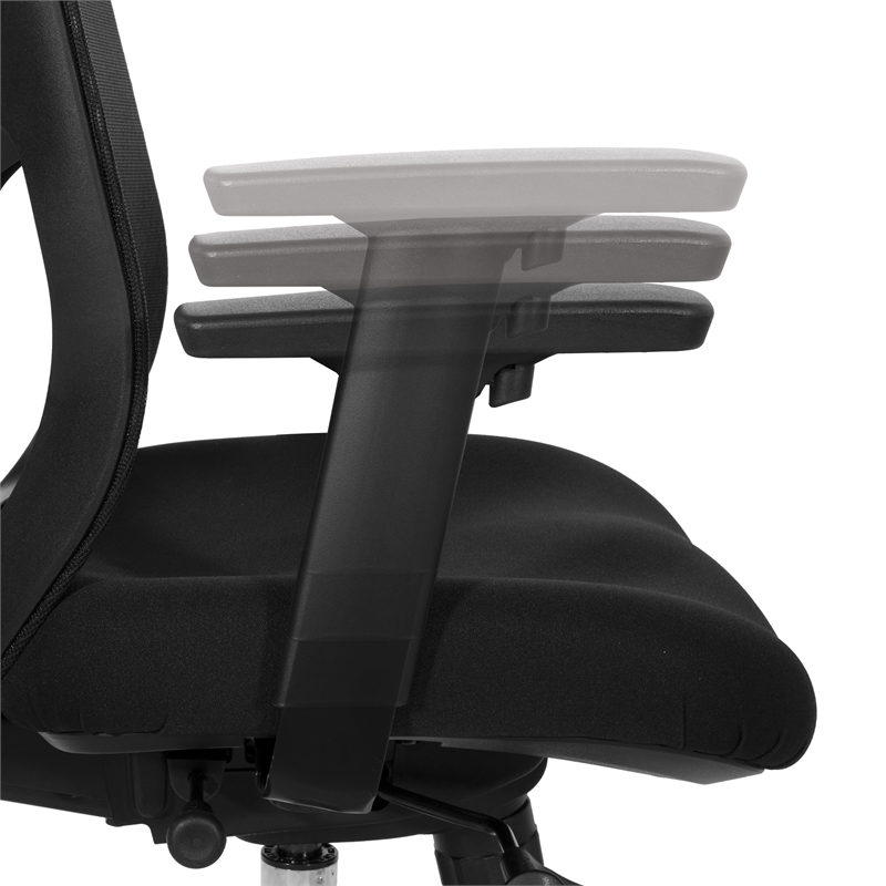 Scranton & Co Mesh High-Back Office Chair in Black Coal FreeFlex Fabric