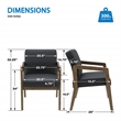 Scranton & Co Black Faux Leather Visitor Chair with Park City Wood Finish