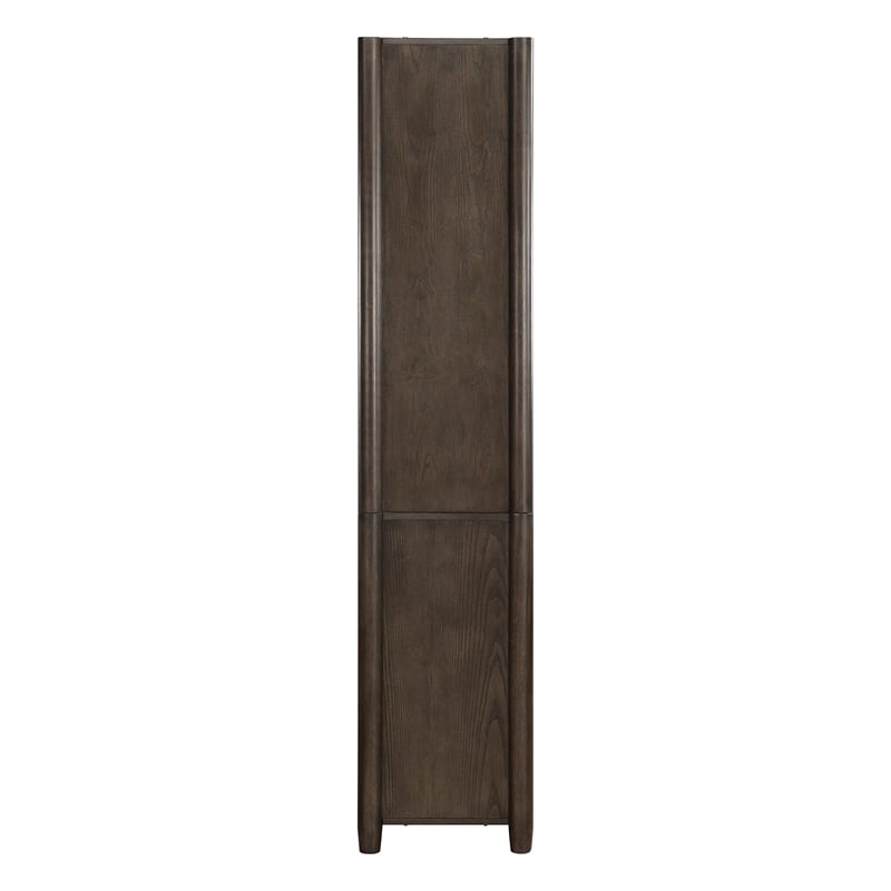 Scranton & Co 5-Shelf Bookcase in Burnt Ash Finish with Adjustable Shelves