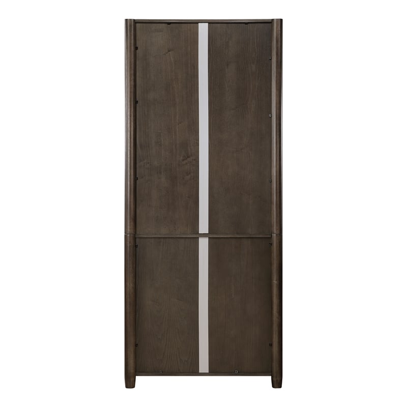 Scranton & Co 5-Shelf Bookcase in Burnt Ash Finish with Adjustable Shelves