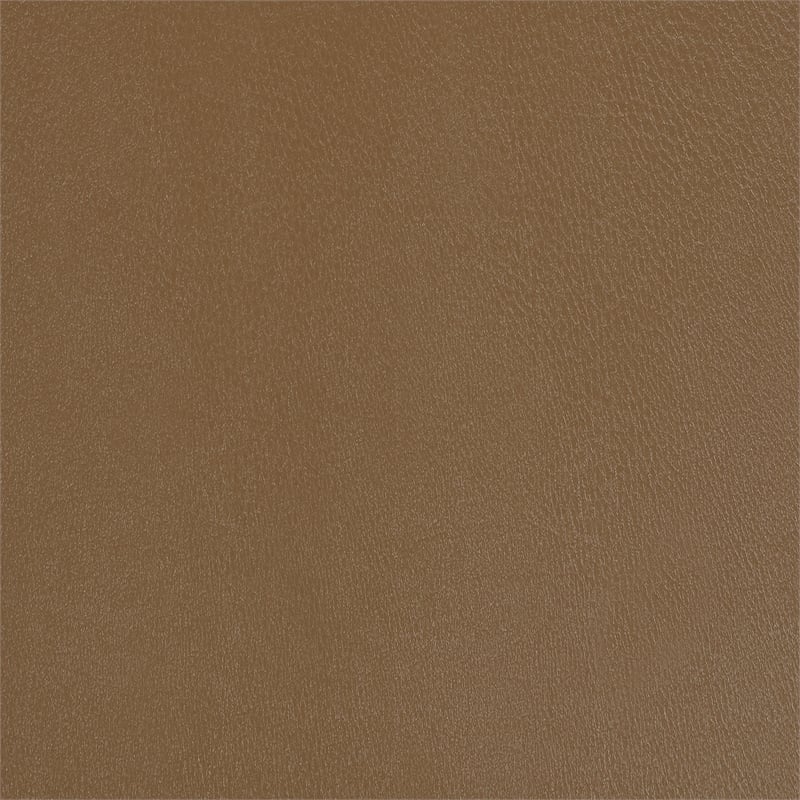 Scranton & Co Pushback Recliner in Saddle Brown Faux Leather
