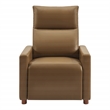 Scranton & Co Pushback Recliner in Saddle Brown Faux Leather