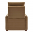 Scranton & Co Pushback Recliner in Saddle Brown Faux Leather