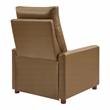 Scranton & Co Pushback Recliner in Saddle Brown Faux Leather
