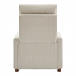 Scranton & Co Contemporary Pushback Recliner in Linen White Fabric