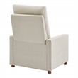 Scranton & Co Contemporary Pushback Recliner in Linen White Fabric