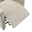 Scranton & Co Contemporary Pushback Recliner in Linen White Fabric