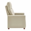 Scranton & Co Contemporary Pushback Recliner in Taupe Faux Leather