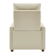 Scranton & Co Contemporary Pushback Recliner in Taupe Faux Leather