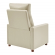 Scranton & Co Contemporary Pushback Recliner in Taupe Faux Leather