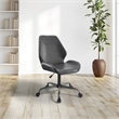 Scranton & Co Modern Office Chair in Black Faux Leather Titanium Base