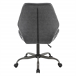 Scranton & Co Modern Office Chair in Black Faux Leather Titanium Base