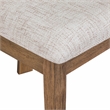 Scranton & Co Dining Chair in Linen White Fabric Medium Oak Wood 2-Pack