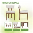 Scranton & Co Dining Chair in Linen White Fabric Medium Oak Wood 2-Pack