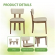 Scranton & Co Dining Chair in Taupe Faux Leather Medium Oak Wood 2-Pack
