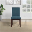 Scranton & Co Parsons Dining Chair in Azure Fabric Espresso Wood Legs