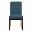Scranton & Co Parsons Dining Chair in Azure Fabric Espresso Wood Legs