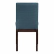 Scranton & Co Parsons Dining Chair in Azure Fabric Espresso Wood Legs