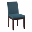 Scranton & Co Parsons Dining Chair in Azure Fabric Espresso Wood Legs