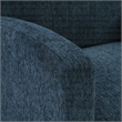 Scranton & Co Loveseat in Navy Fabric with Medium Espresso Wood Legs