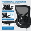 Scranton & Co Black Mesh Manager's Chair with 4D Flip Arms Chrome Base