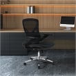 Scranton & Co Black Mesh Manager's Chair with 4D Flip Arms Chrome Base