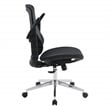 Scranton & Co Black Mesh Manager's Chair with 4D Flip Arms Chrome Base