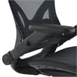 Scranton & Co Black Mesh Manager's Chair with 4D Flip Arms Chrome Base